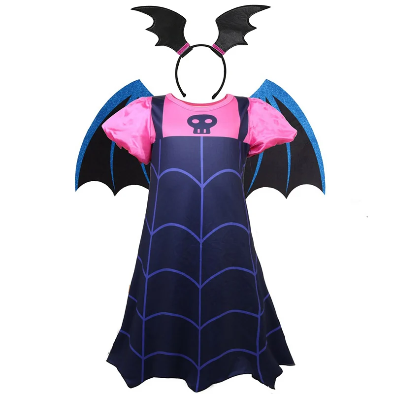51210-headband Vampirina костюмы Дети Косплей вампира наряжаться в костюм Хэллоуин Девушки платья Карнавал вечерние камуфляжная маска повязка на голову - Color: 51210-headband