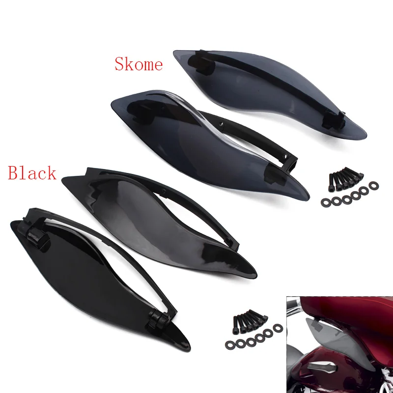 Motorcycle Parts Adjustable Fairing Side Wings Air Deflectors for Harley Touring CVO Electra Street Tri Glide 2014-,motorcycle spoilers
