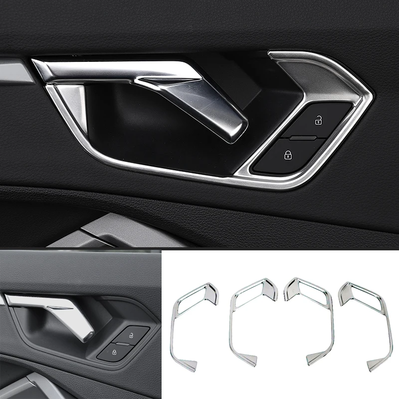 For Audi Q3 F3 2019 2020 Car Styling Stainless Steel Inner Door Handle