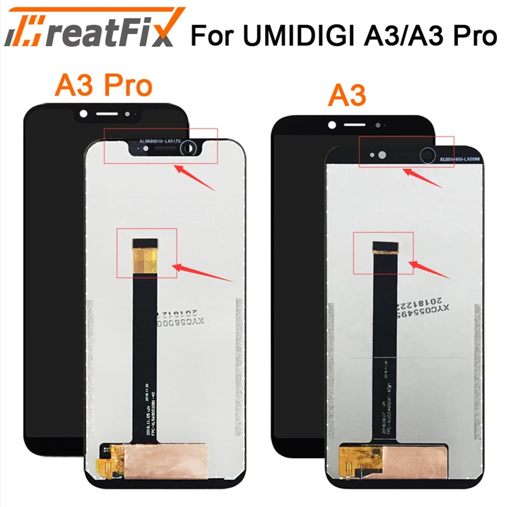 Для UMI UMIDIGI A3 Pro ЖК-дисплей+ сенсорный экран в сборе дигитайзер Замена для UMIDIGI A3 ЖК-дисплей бесплатные инструменты