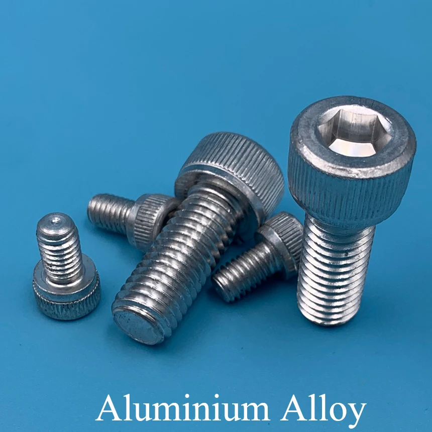 

M5 M5*8/10/12/16/20/25/30/35/40mm 6061 Aluminium Alloy Metric Thread DIN912 Allen Head Bolt Inner Hex Hexagonal Socket Cap Screw