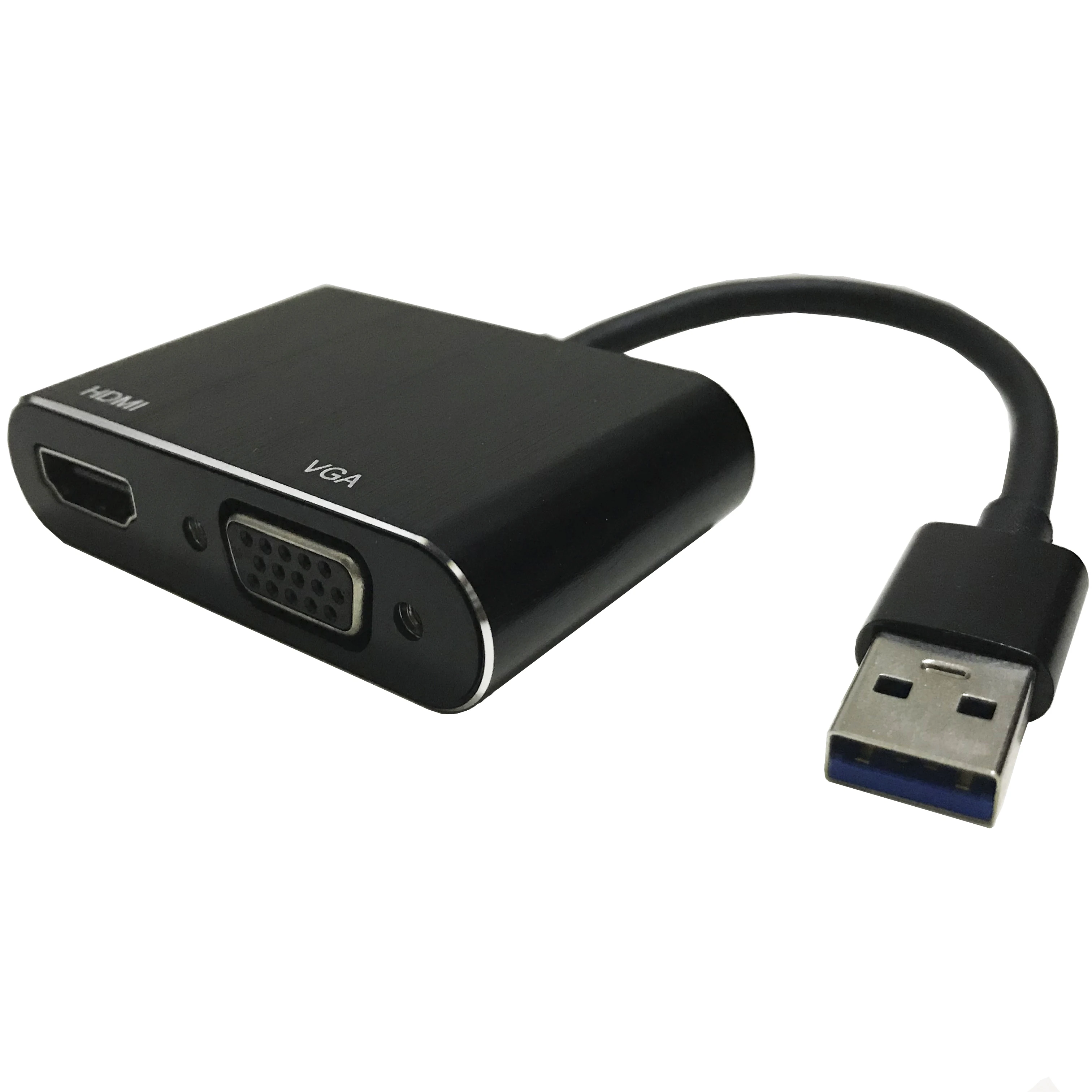 Адаптер HDMI VGA с USB3.0 на видеопреобразователь 1080P адаптер дисплея Plug Play HUB
