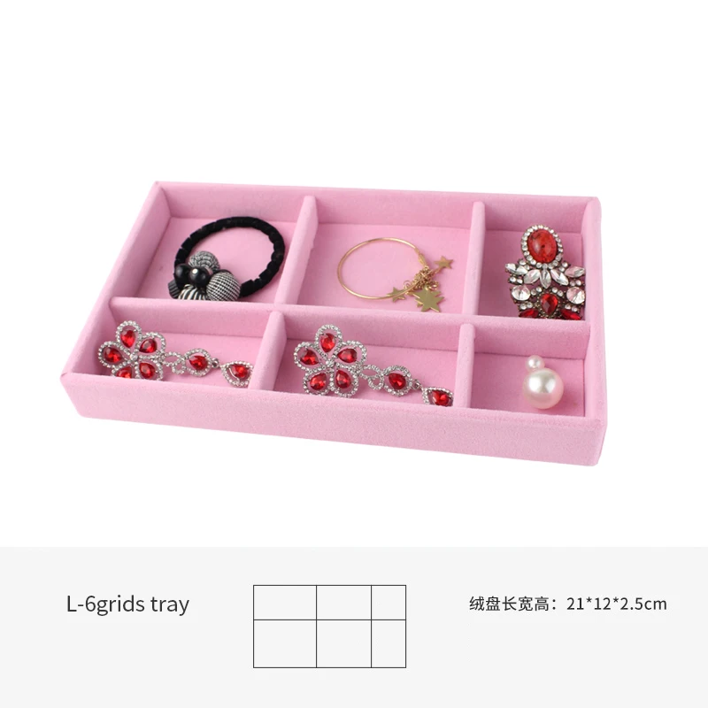 Stacking Jewelry Box, Velvet Jewelry Tray 3 Pc. Pink Set – World of shanik