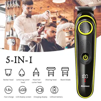 

5 IN 1 Electric Hair Clipper Rechargeable Hair Trimmer Hair Cutting Machine Nose Hair Beard Shaver Trimer Hair Care Styling Tool