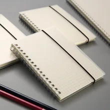 A5/B5 PP frosted coil book transparent horizontal line ledger strap notepad portable notepad