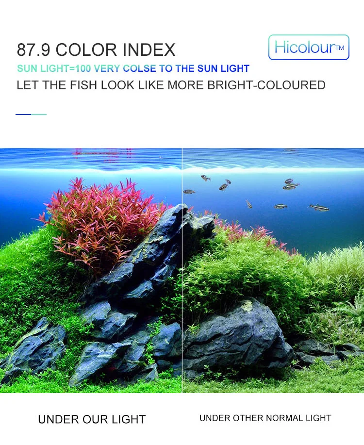 Aquarium Light LED Lighting Plants Grow Light Super Slim Aquarium Fish Tank Accessories Lamp Waterproof Clip-on Lamp Light