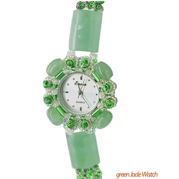 

Novelty Fashion Women Quartz Wrist Watch Girls Female Natural Jade Bracelet Jewelry Wristwatch Students Gifts