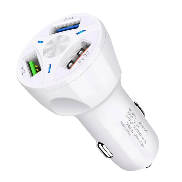 Горячая три порта Быстрая зарядка USB Автомобильное зарядное устройство для смартфона планшета