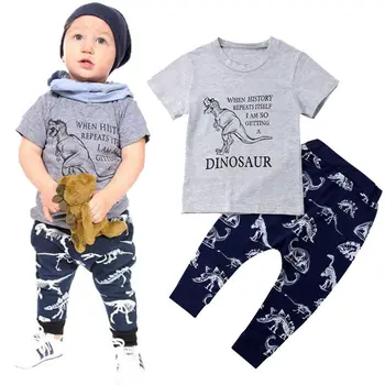 

Pudcoco Girl Set 1Y-6Y UK NEW Toddler Kids Baby Boys Dinosaur Top T-shirt Pants Leggings Outfit Clothes