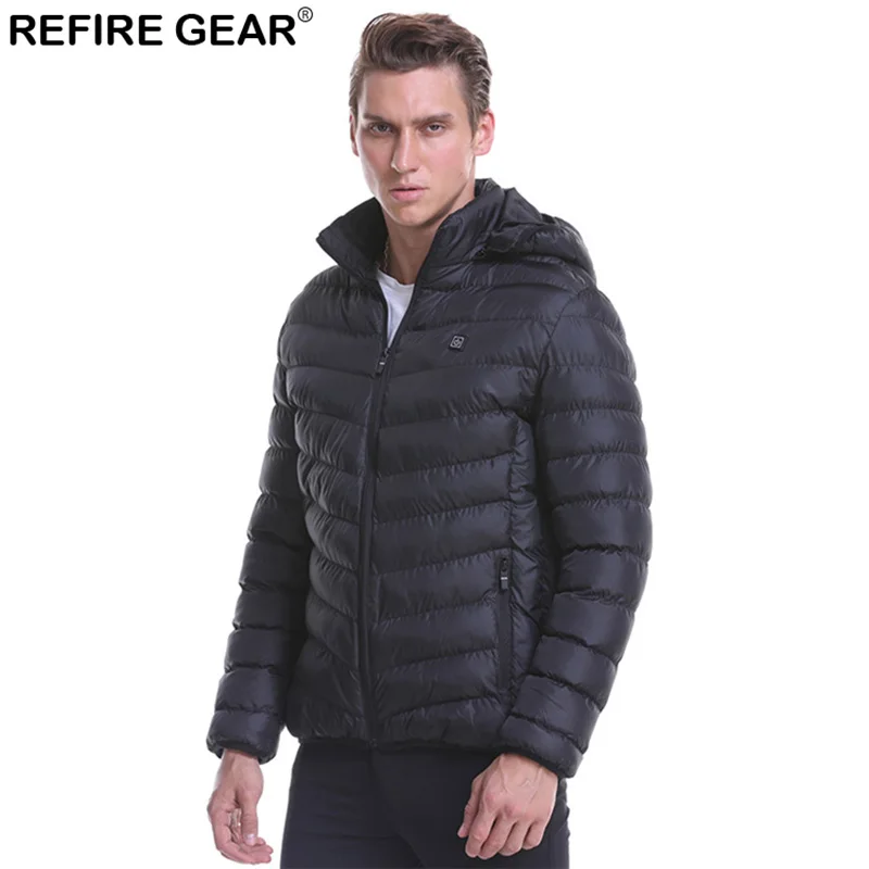 Refire gear зимняя уличная куртка с капюшоном USB для мужчин, походная теплая ветровка, лыжная альпинистская походная одежда для горного туризма