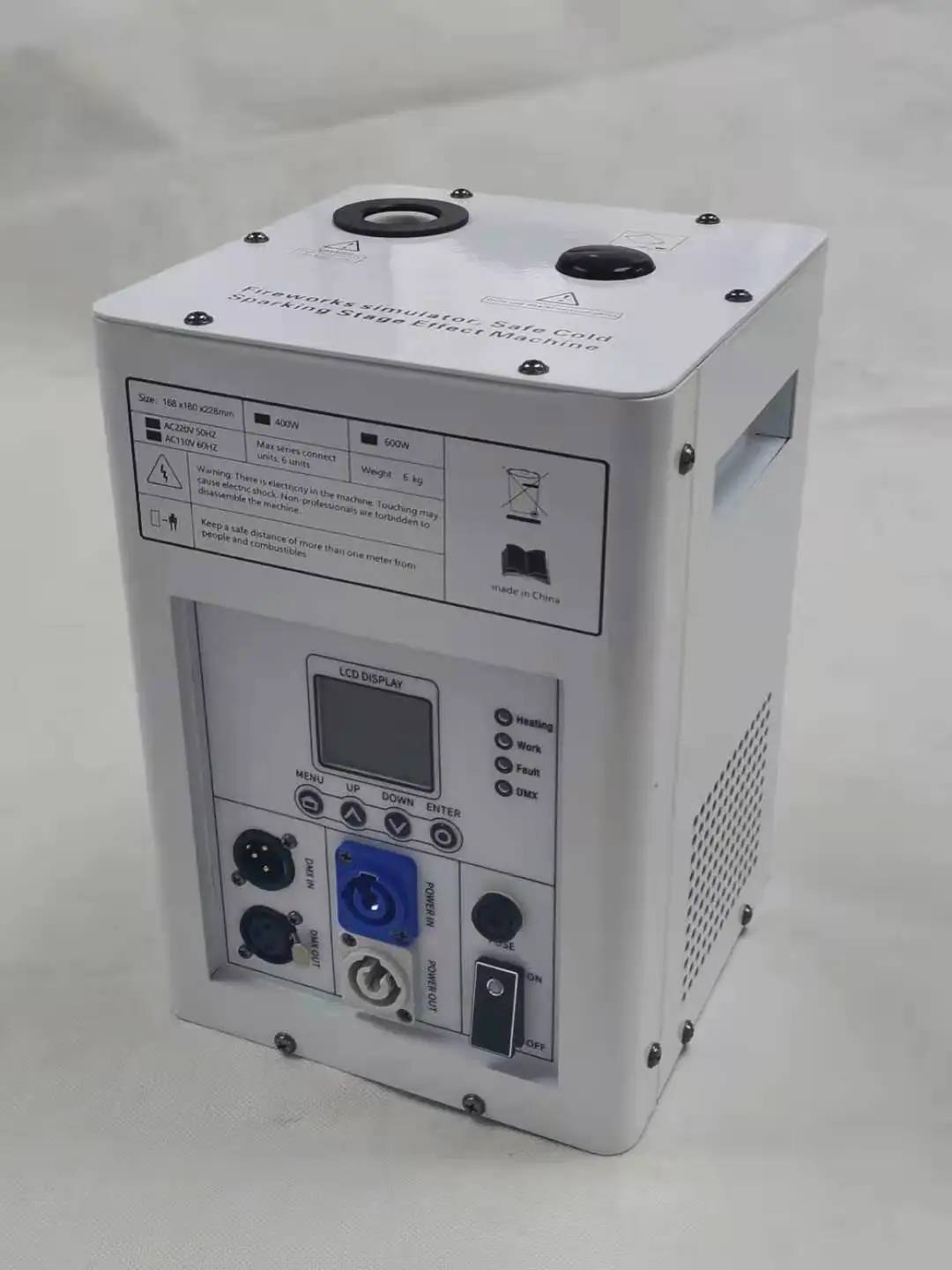 650W High Power Cold Spark Mini Machine Indoor Fireworks Spray 1-5M Height for Wedding Festa cold spark machine