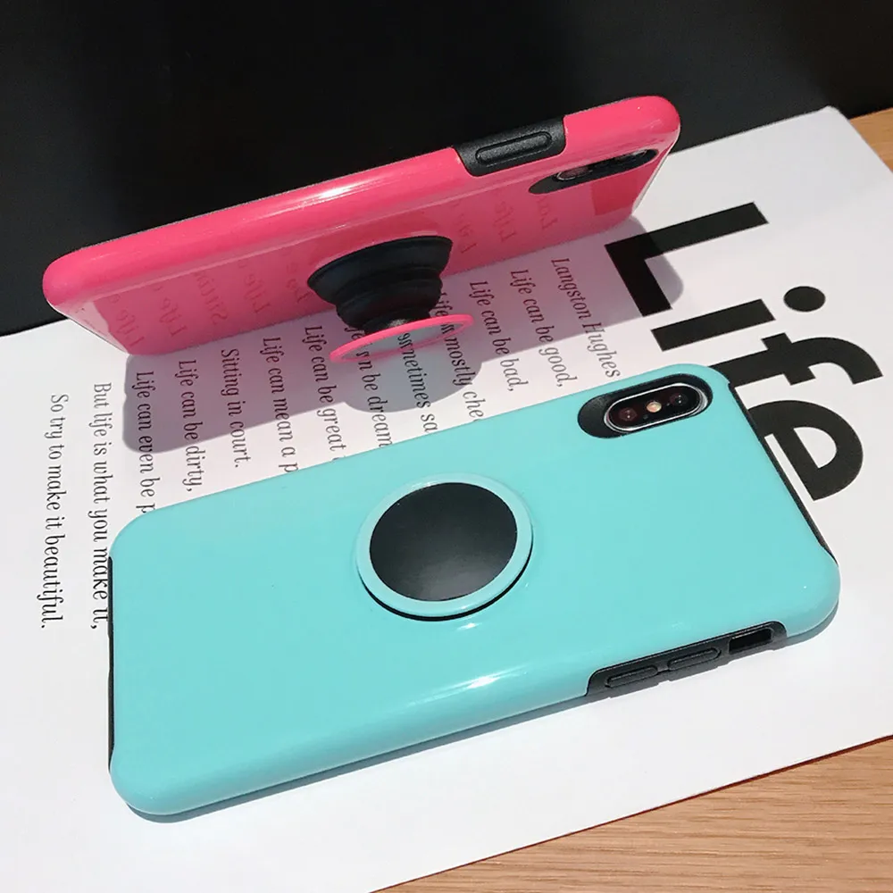 BFOLLOW зеркальная подушка безопасности корпус розетки для iPhone 6 6s 7 8 Plus X XR XS Max 11 Pro Max жесткий чехол из ПК с магнитной задней подставкой
