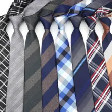 6 см повседневные Галстуки для мужчин, обтягивающий галстук, модный полиэстеровый клетчатый галстук в полоску, деловые тонкие рубашки, аксессуары, подарок, галстук NO.31-61