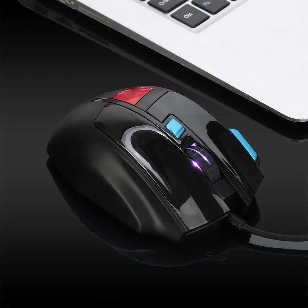 2400 dpi USB Проводная мышь E-Sports Игровая USB Проводная мышь Бесшумная светодиодный Подсветка USB Оптический, эргономический игровой мышь для компьютера