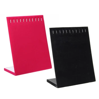 

11 Hooks Velvet Jewelry Rack Earring Bracelet Necklace Organizer Holder Display