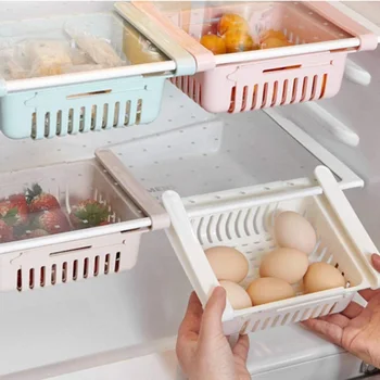 

Pull-Out Refrigerator Drawers Set Freezer Storage Rack Shelf Organizer Fridge for Household Kitchen Convenient Part