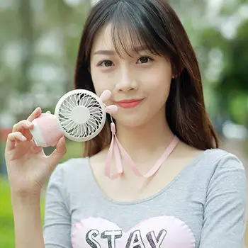 

Coloured Lights Cartoon Portable Handheld Fan Pocket Fan Electric Fan Outdoor Ultrathin Summer Mini Rechargeable Battery