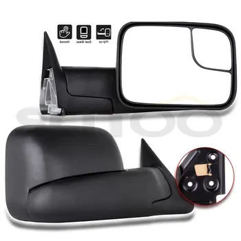 

SCITOO Car Parts Pair for 1994-2001 Dodge RAM 1500&94-02 2500/3500 Tow Flip Up MANUAL Mirrors