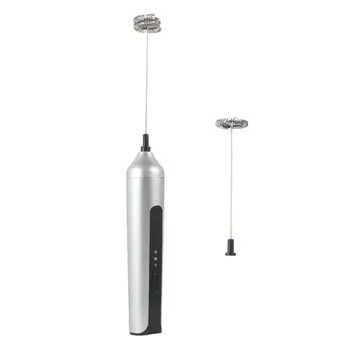 

USB Rechargeable Milk Frother 1 Whisk Handheld Mixer 3-Speed Milk Foamer For Cappuccino
