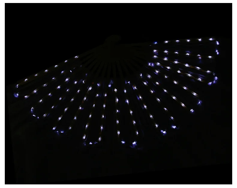 Odin narella танец живота настоящий шелк Sensu Led Красочный люминесцентный Sensu танец живота люминесцентный реквизит для танцев