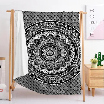 

new Bohemian pattern export Large and small size throwing blanket sleeping blanket flannel blanket noble and elegant bedding