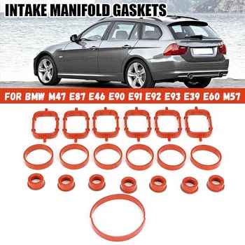 

20PCS Car Rubber Intake Inlet Manifold Seal Gasket Repair Kit For BMW E87 E46 E90 E91 E92 E93 E39 E60 M57 11617790198