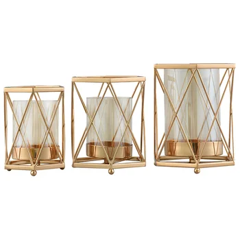 

Mold Candle Holders Stand Modern Nordic Golden Geometric Tealight Candelabra Centros De Mesa Metal Pillar Candlestick OO50ZT