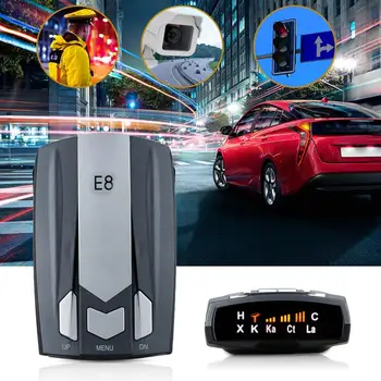 

Car Vehicle 360 Degrees Speed Safety Detector Scanning Tool Voice Alert Parking Sensors with Car Charger Anti-slip Pad