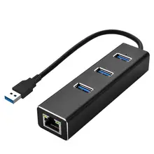 Lcone USB 3,0 гигабитный Ethernet адаптер 10/100/1000 Мбит/с сетевая карта USB 3,0 концентратор Lan проводной Rj45 USB разветвитель для ПК ноутбука