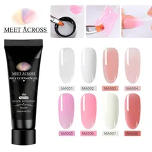 

MEET ACROSS 20ml Poly Uv Gel White Pink Nude Series Extension Varnish Jelly Crystal Extension Gel For Nail Extension Manicure