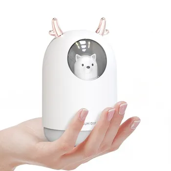 

USB Humidifier Mini Sprayer Portable Cute Pet Ultrasonic Cold Fog Aroma Air Oil Diffuser LED Night Light Lamp Humidifier