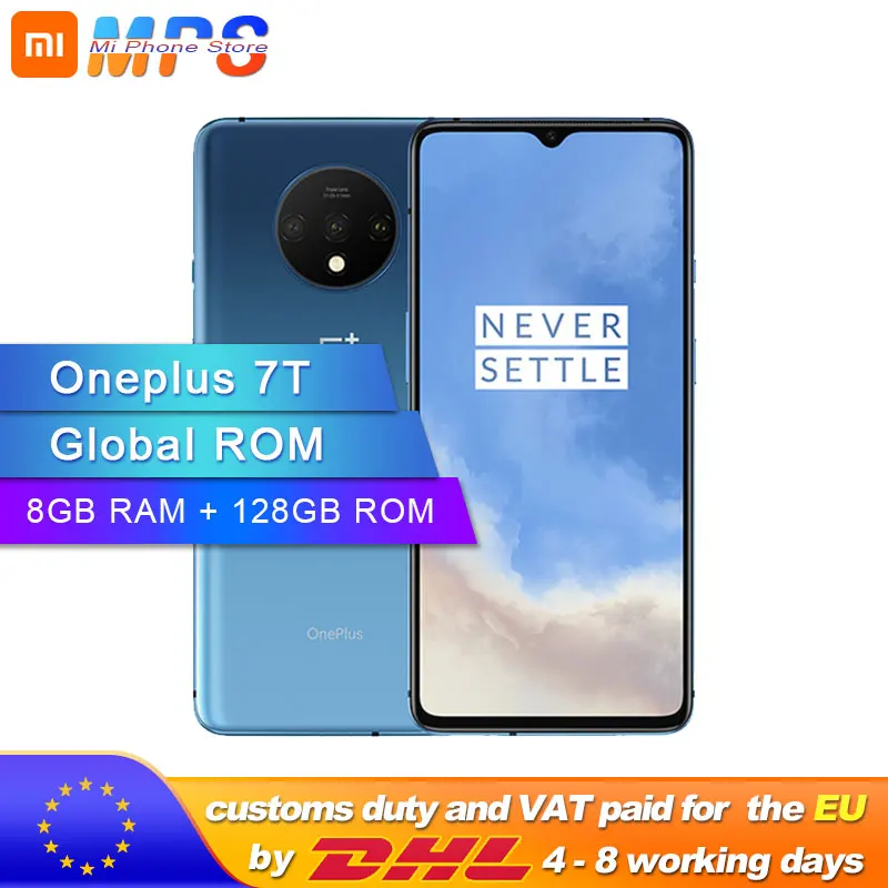  New Arrival Original Oneplus 7T 7 T Smartphone 8GB RAM 128GB ROM Android 10 Snapdragon 855 Plus 6.5