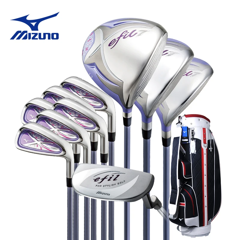 New MIZUNO EFIL seven Women's Golf Clubs Graphite Set Shuttle 3wood 6 irons 1putter Golf Clubs