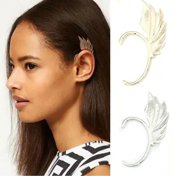 

1Pc Metal Ear Angel Ear Cuff Earring New Gold Color Wrap Wing Ear Clip Punk Rock Ear Jewelry 7.8*4cm/3.07*1.57inch