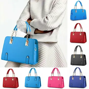 

Women Handbag PU Waterproof Shoulder Bag Tote Purse Messenger Satchel Fashion Vintage Solid Large Capacity Multifunction Handbag