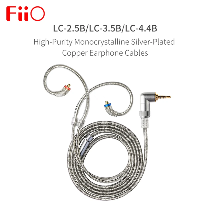Fiio LC-2.5B LC-3.5B LC-4.4B Mmcx Oortelefoon Vervanging Kabel 4 Strengen Van Hoge Zuiverheid Zilver Geplant Occ Kabel 1.2M