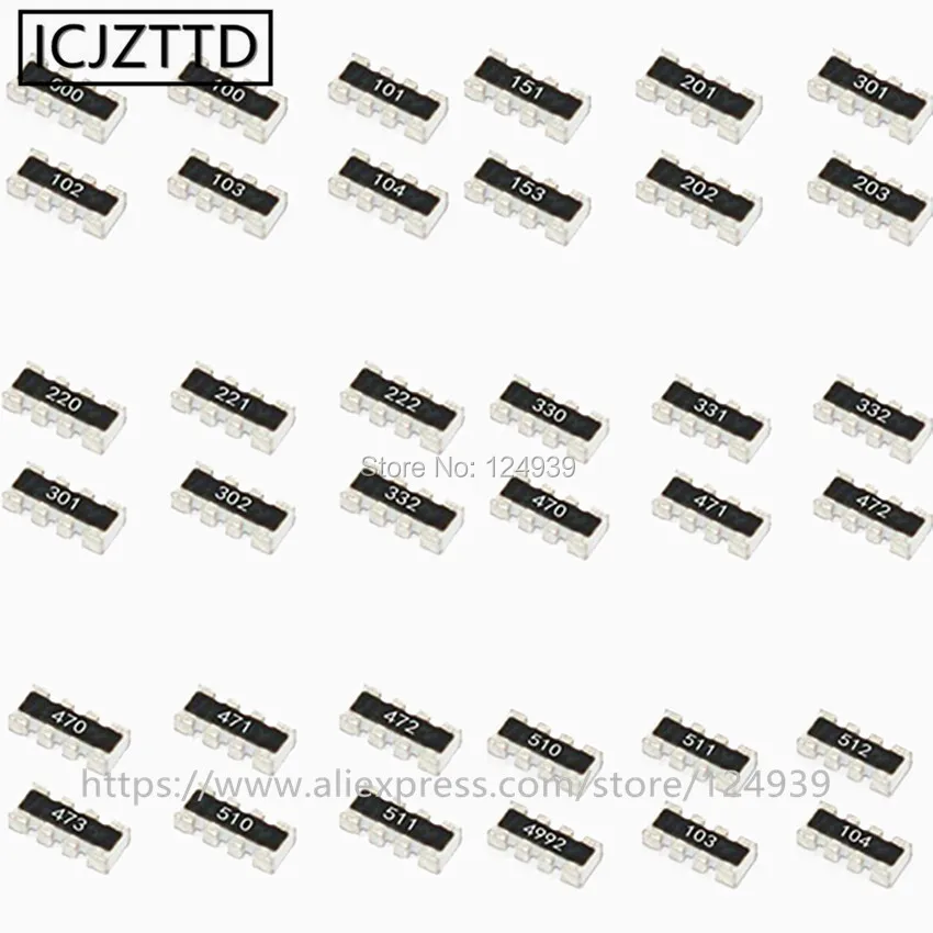5000 шт. 0603*4 100R 1K 10K 1R 10R 470R 4 7 K 5 1 51R 22R 33R 8P4R 5% 4D03 Оригинал шт./катушка SMD Изолированная