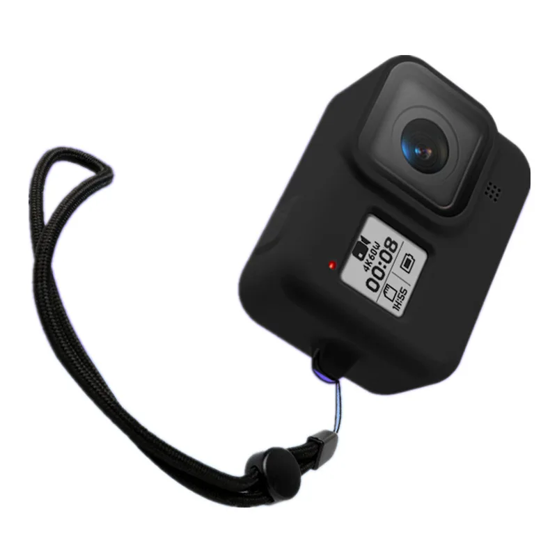 black case Защитный силиконовый чехол Go Pro Hero 8 для Gopro Hero 8, черная силиконовая защитная рамка для Go Pro 8, аксессуары для экшн-камеры - Цвет: black case