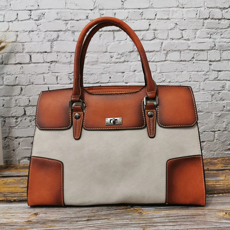 Beige Винтажные кожаные роскошные сумки женские сумки дизайнерские известные бренды женские сумки для девочек плечевые сумки для женщин сумки для мам - Цвет: Beige