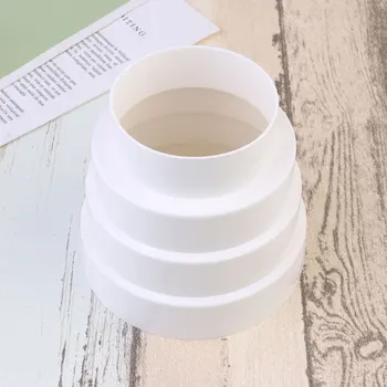 

6pcs Kitchen Ventilator Reducer Plastic Kitchen Ventilator Split Reducing Pipe Converter Adapter for Home (White 180-190-200mm)