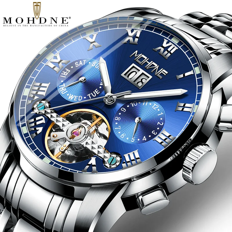 

Genuine Product mo dun MEN'S Watch Fully Automatic Analog Watch Hollow out Fashion Night Light Tourbillon Waterproof STUDENT'S W