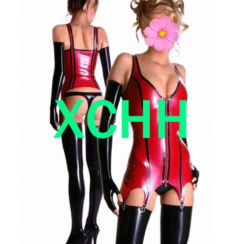 

Sexy Latex Woman Full Body suit Women Catsuits Sets Vest&Gloves&Underwear&Stockings halloween costumes for women