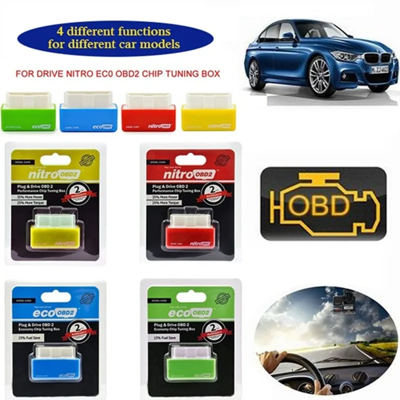 EcoOBD2 экономичный чип Тюнинг бокс OBD экономия топлива для автомобиля Eco OBD2