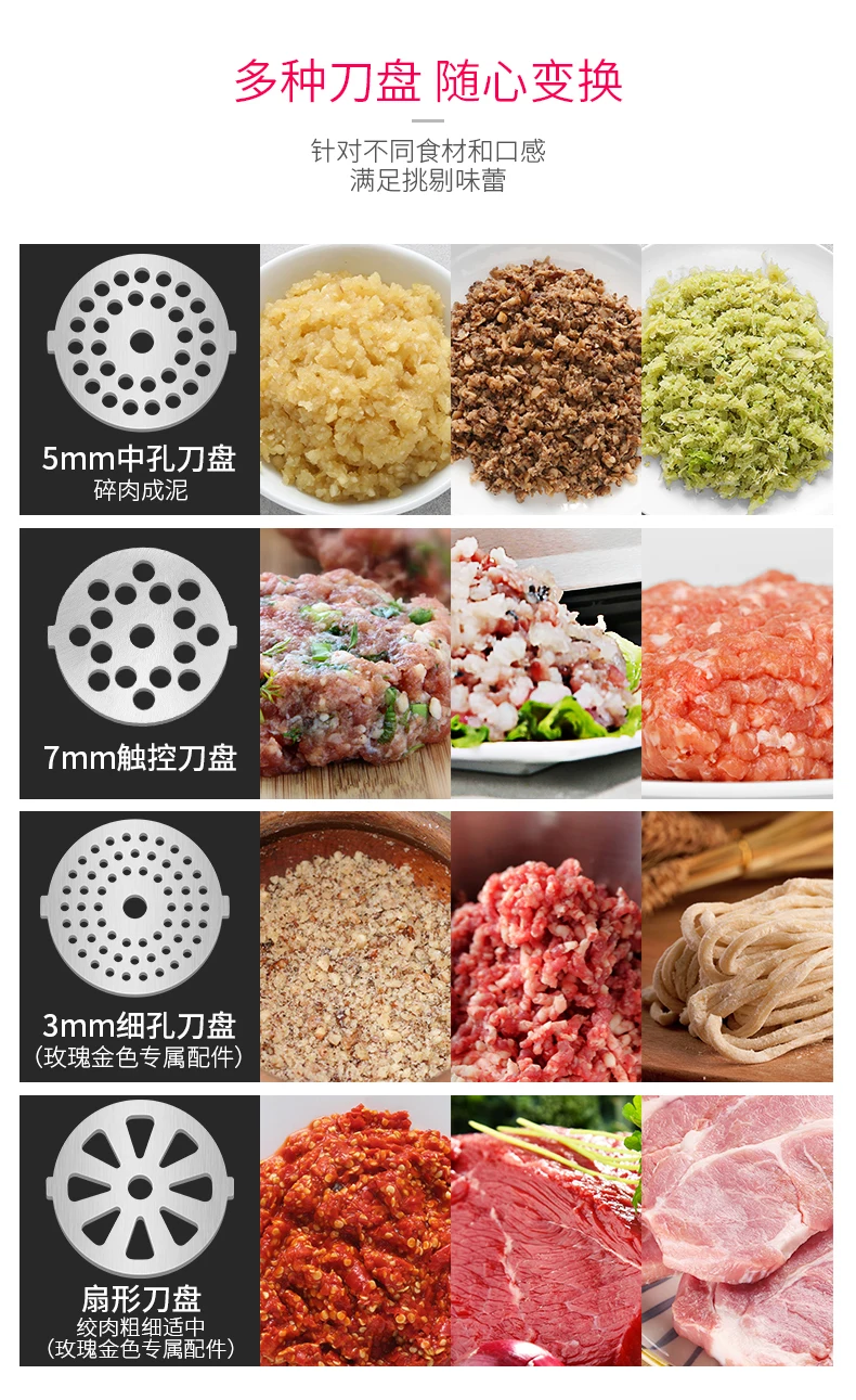 Электрическая мясорубка бытовая маленькая Нержавеющая Сталь Многофункциональная микшерная мини автоматическая жидкостная фасовочная