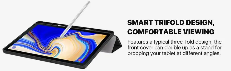 Чехол MoKo для samsung Galaxy Tab S4 10,5 с держателем для ручки S, Ультратонкий чехол-подставка из мягкого ТПУ с функцией автоматического пробуждения/сна