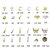 50pcs/pack Korea Alloy Nail Art Parts Charms Cross Moon Leaf Butterfly Flower Sun Iron Ring DIY Metal Accessories Sticker Tools 1