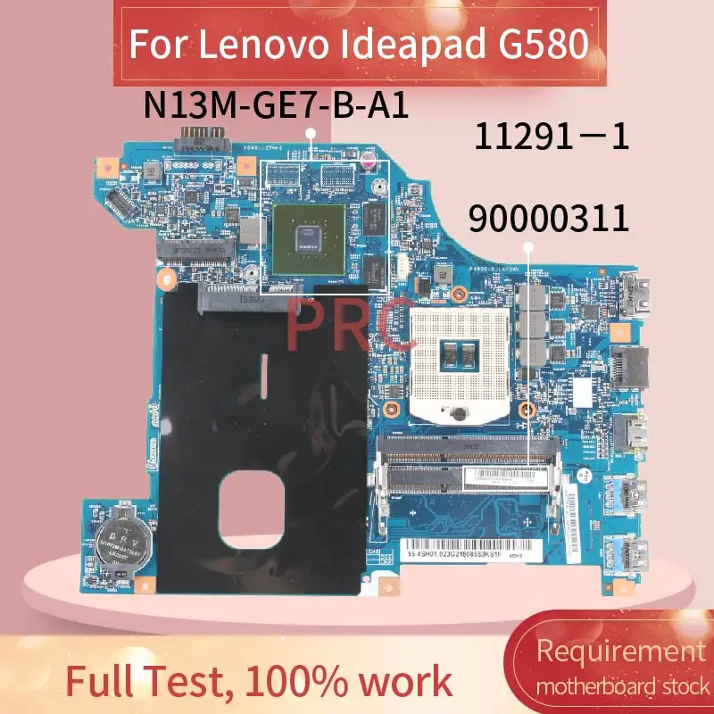 LG4858L MB 11326-1 For Lenovo Ideapad G580 HM75 GT610M 1GB Laptop motherboard 48.4SG01.011 N13M-GE7-B-A1 DDR3 Notebook Mainboard |