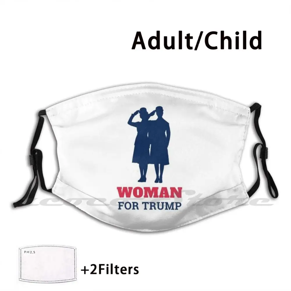 

Моющийся фильтр Pm2.5 для женщин и Трампа с узором под заказ, маска для взрослых и детей, маска с изображением Трампа Trump2020, президент Трампа, американский первый Трамп
