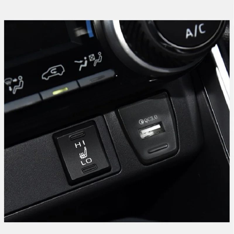 Car Charger For Toyota RAV4 2019 2020 5th Central Control Position QC3.0 Car Charger Lossless Upgrade Charging Socket Port