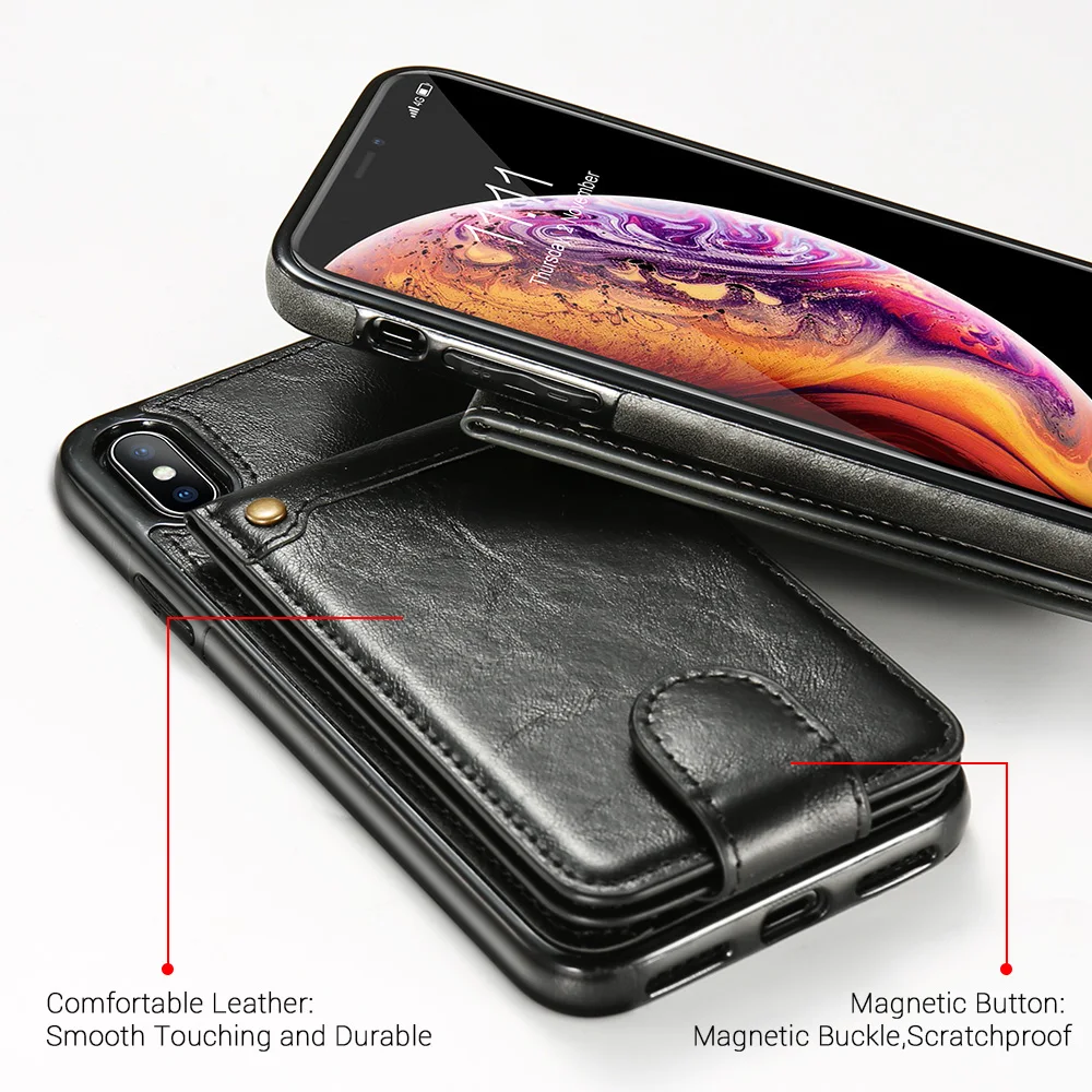 Чехол kisscase для iPhone 6 S Plus 7 8 X XS винтажный держатель визитных карточек чехол